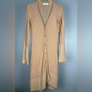 Anthropologie sleeping on snow angora blend long knit duster cardigan